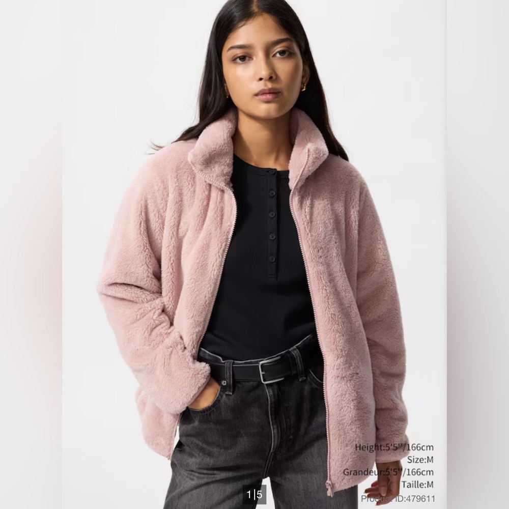 UNIQLO FLUFFY YARN FLEECE FULL-ZIP JACKET